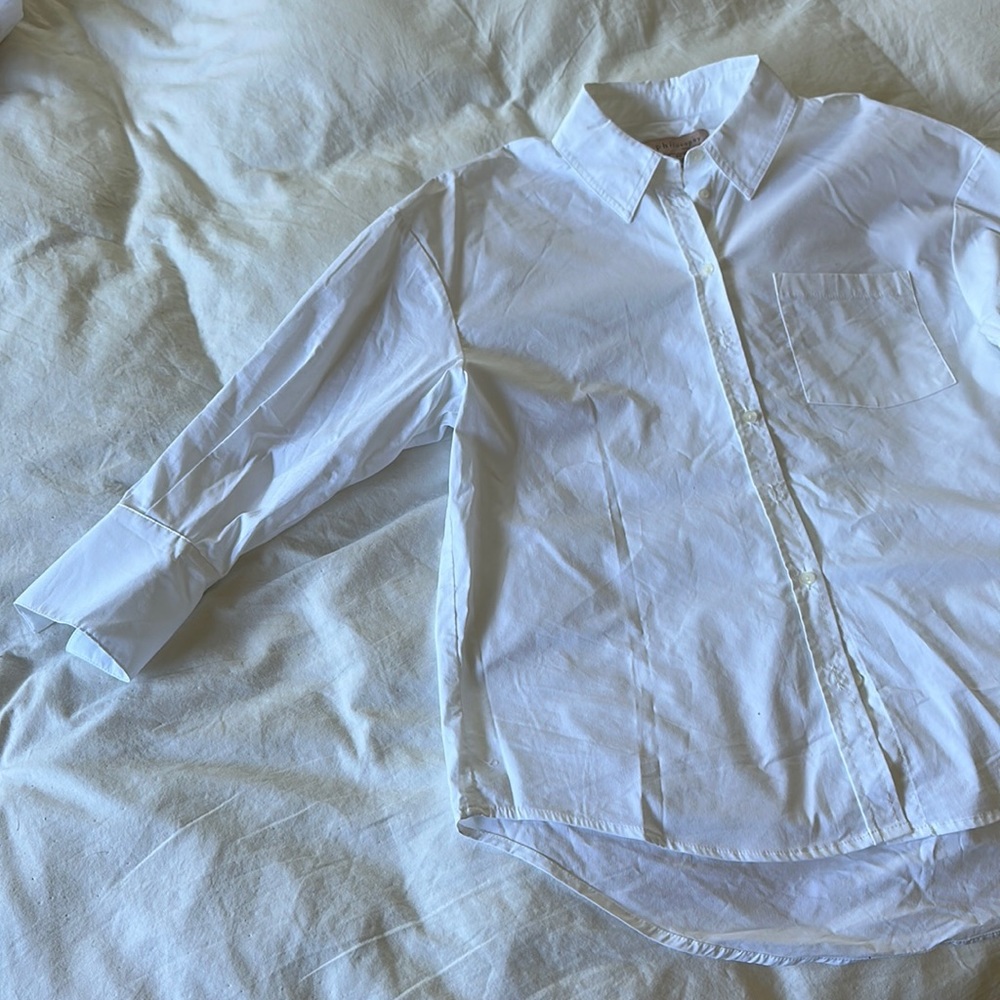 Philosophy white button down